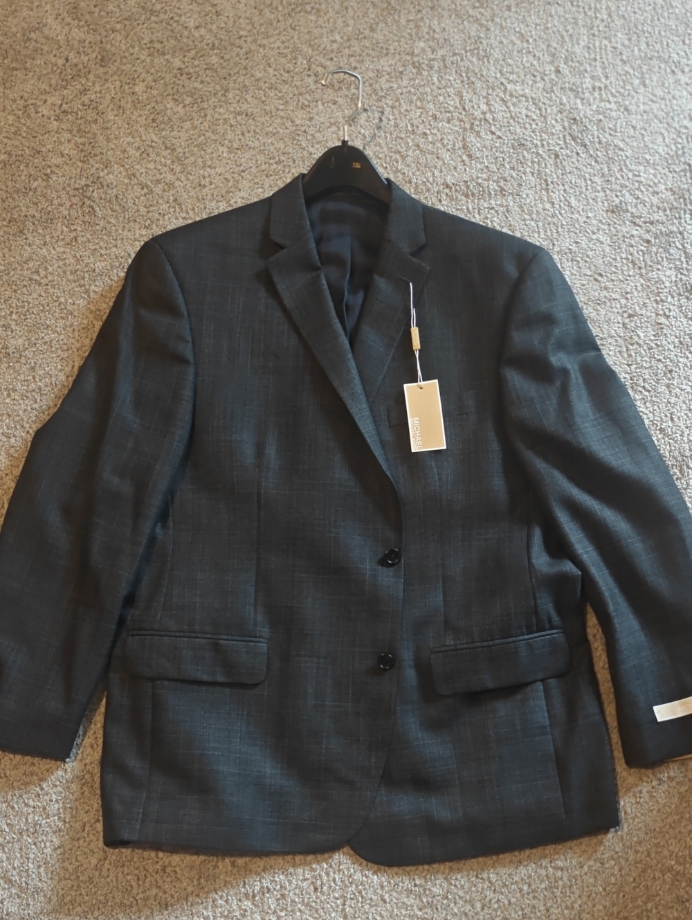 Men's Michael Kors Dark Gray Two-Button Blazer